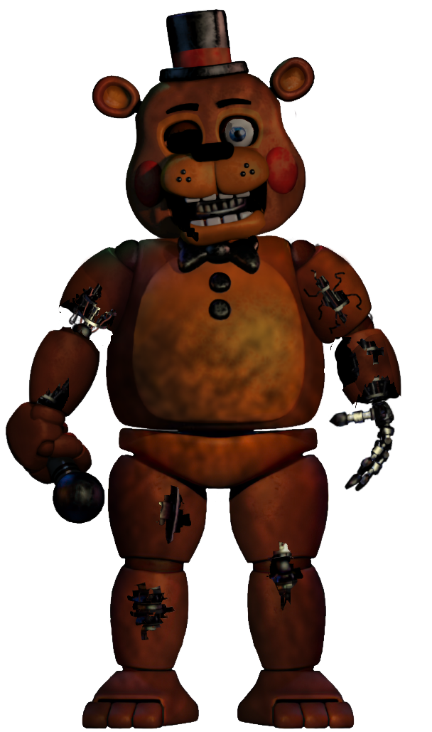 3D Render: Withered Freddy Transparent by MegaMario2001 on DeviantArt