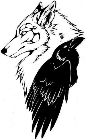 Raven Wolf Tatoo