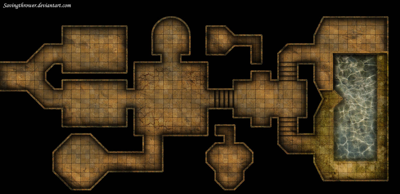 Clean crypt tomb dungeon map for DnD / Roll20 by SavingThrower on ...