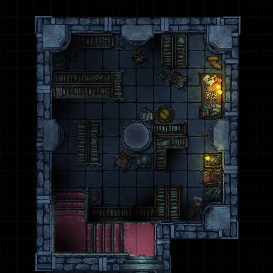 Archive Vault battlemap (16x16) by SavingThrower on DeviantArt