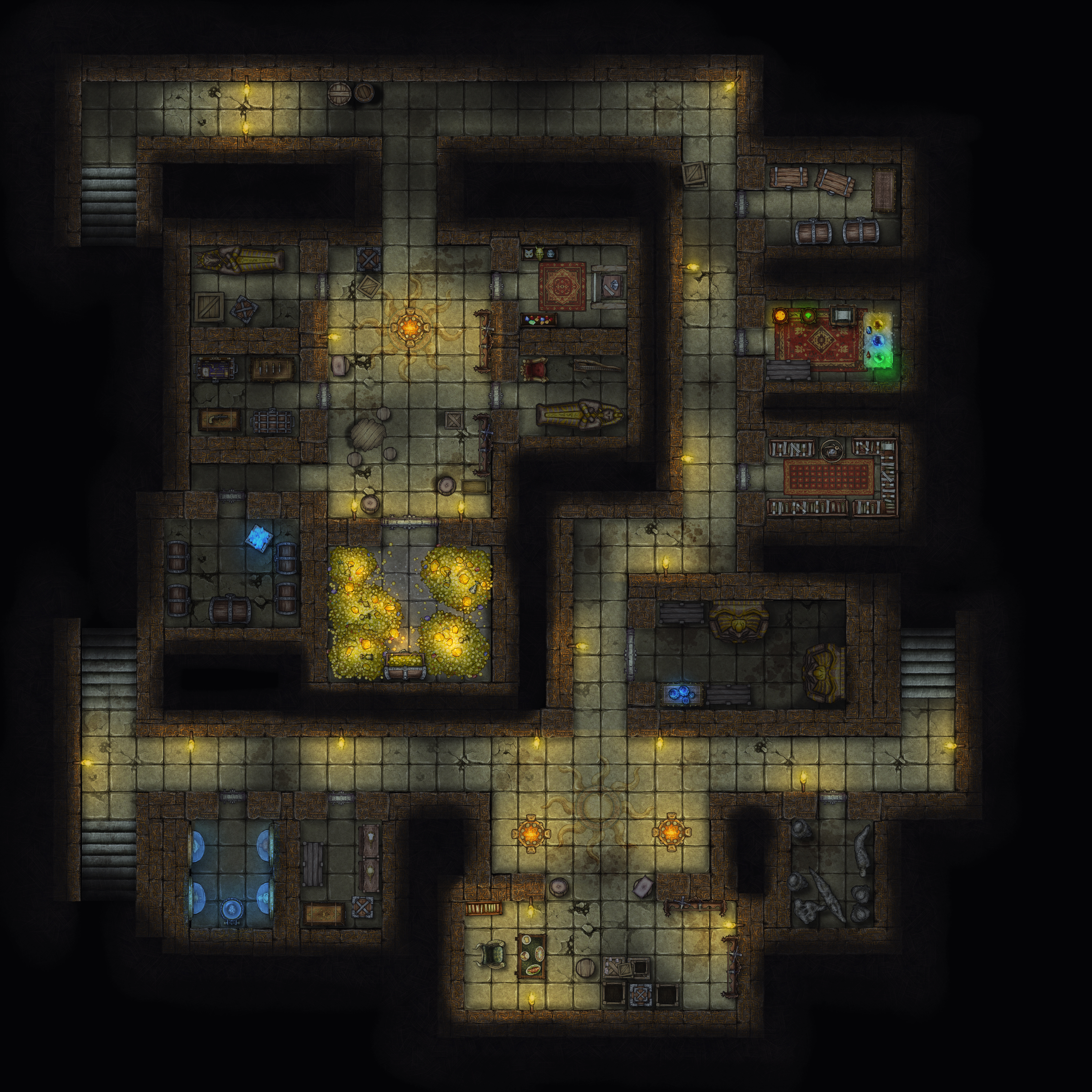 Underground rooms (RPG map) by ndvMaps on DeviantArt