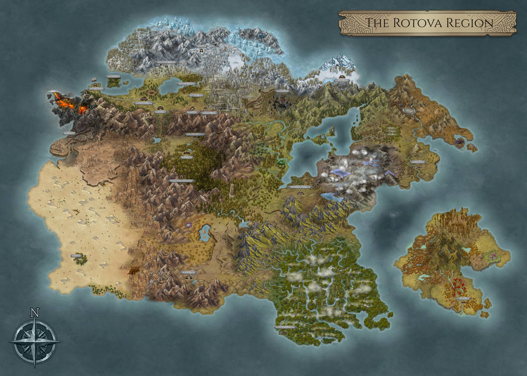 The Rotova Region worldmap by SavingThrower on DeviantArt