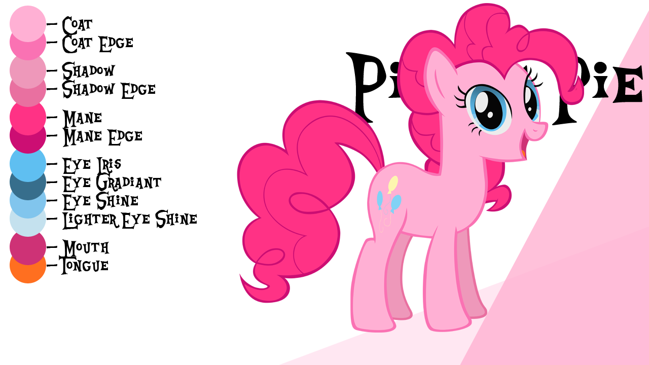 Colour Guide - Pinkie Pie by Liggliluff