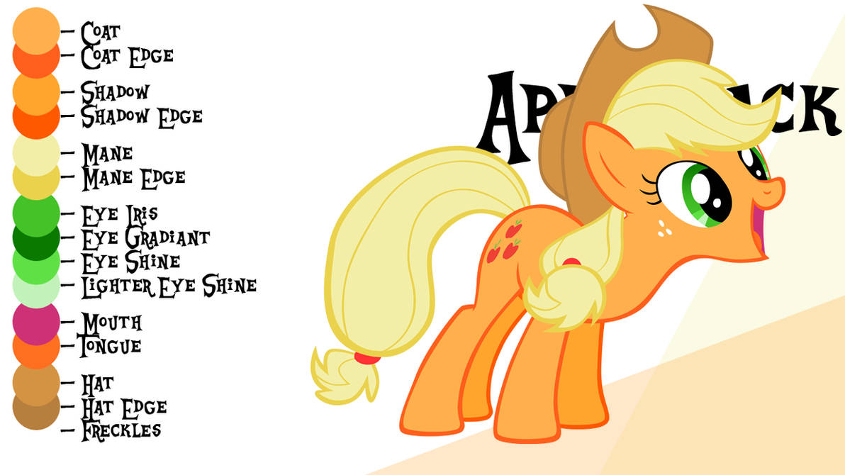 Colour Guide - Applejack by Liggliluff