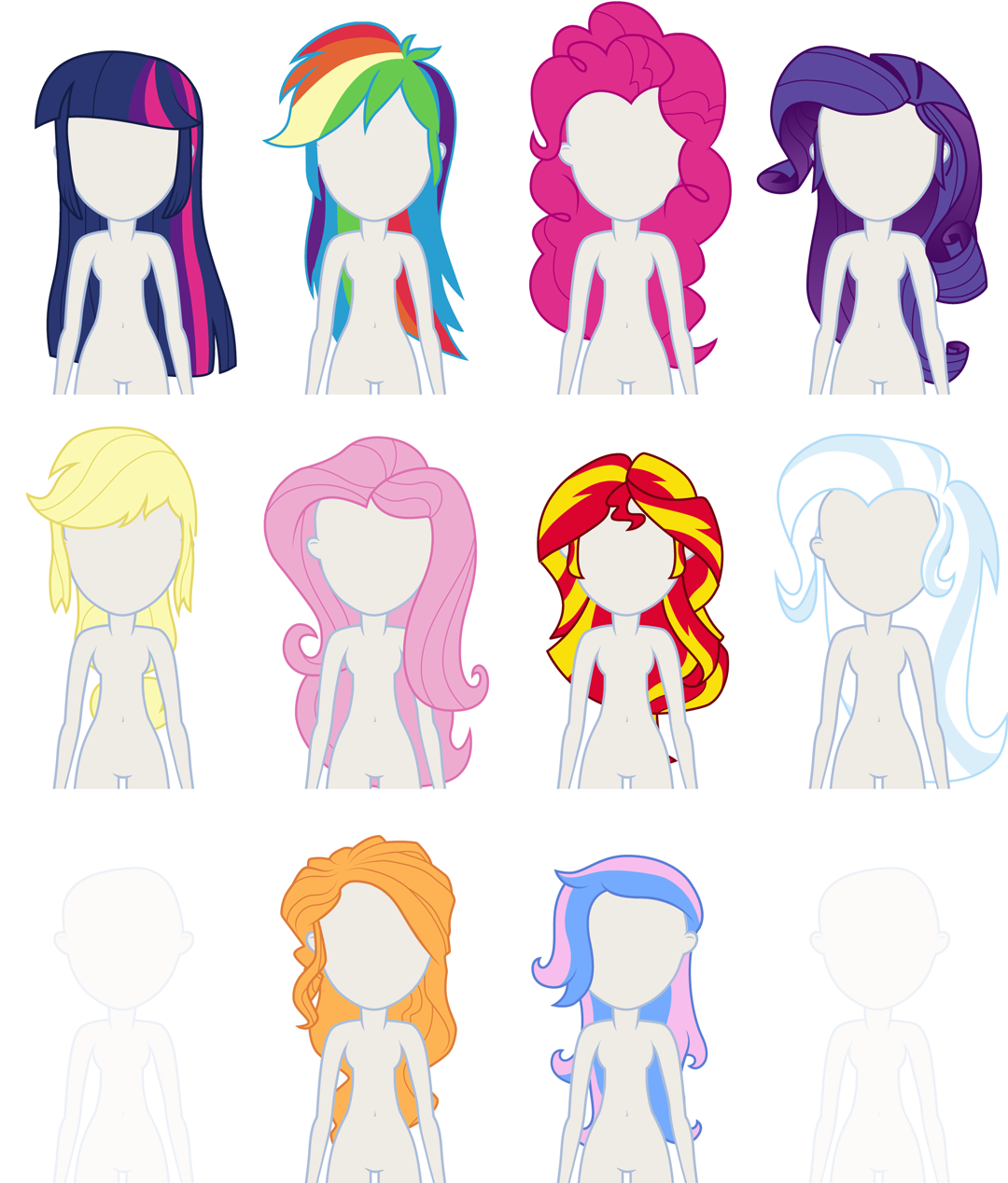 EqG Dress Up - preview (hairstyles)