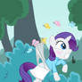 Filly Rarity wedgied by butterflies