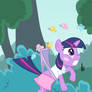 Filly Twilight Sparkle wedgied by butterflies