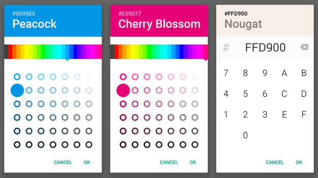 Android Colour Picker - mockup