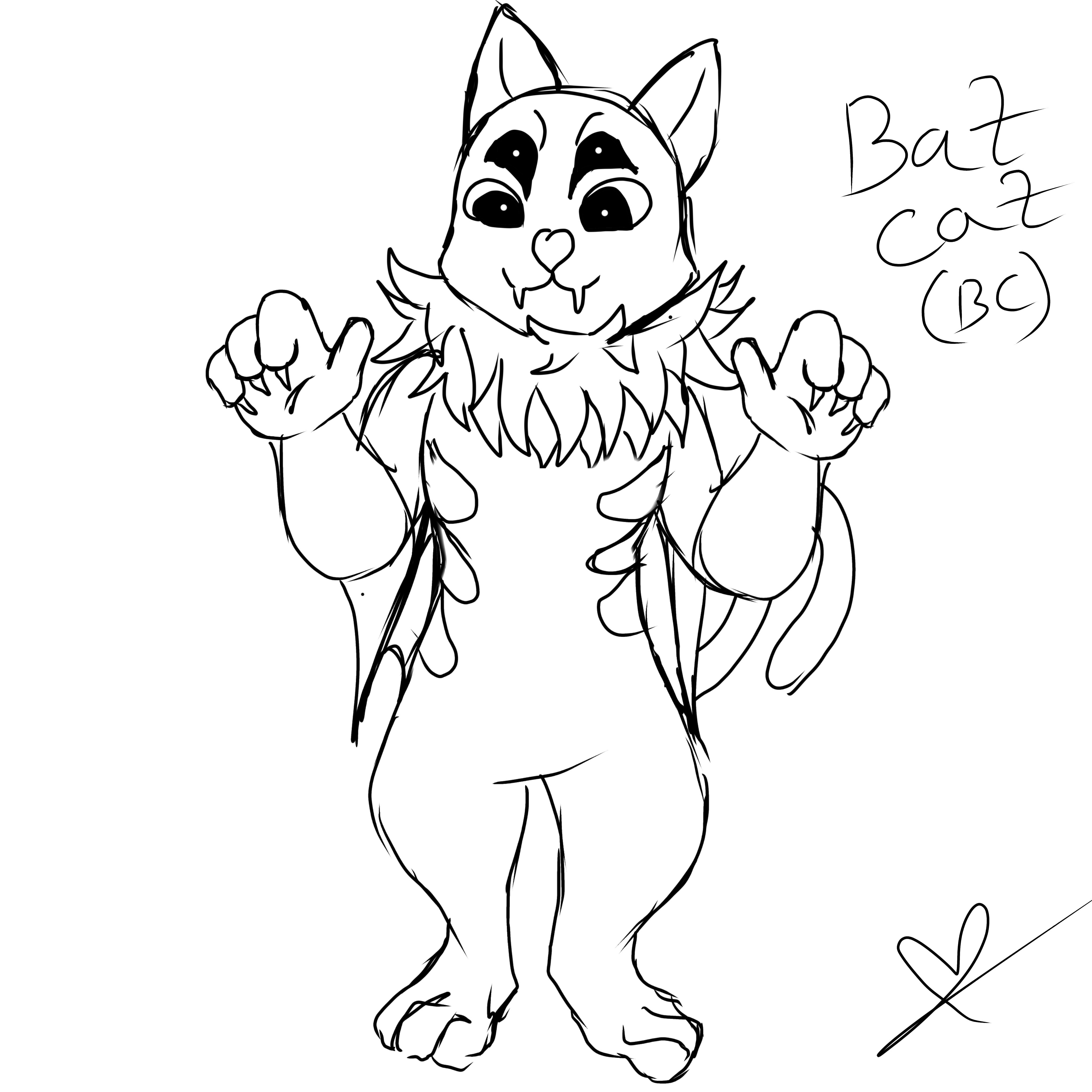 Batcat Drawing Bat cat by momo-kun4 on DeviantArt