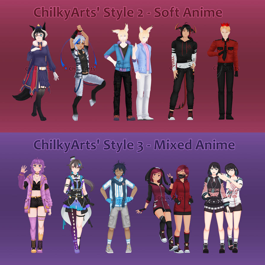 Model Style Examples 2021 by ChilkyArts on DeviantArt