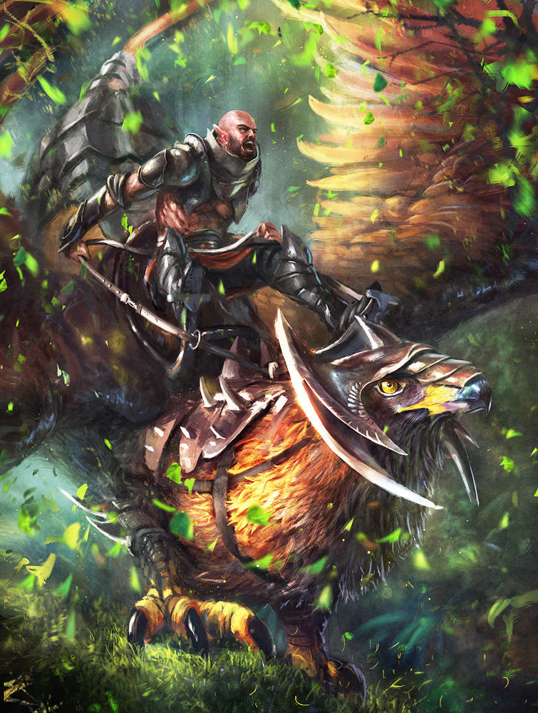 Griffin Rider Griffin's rider - final step by Grosnez on DeviantArt