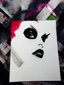 Glossy lady stencil