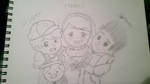 Dipper, Mabel and Norman by mangagirl1990