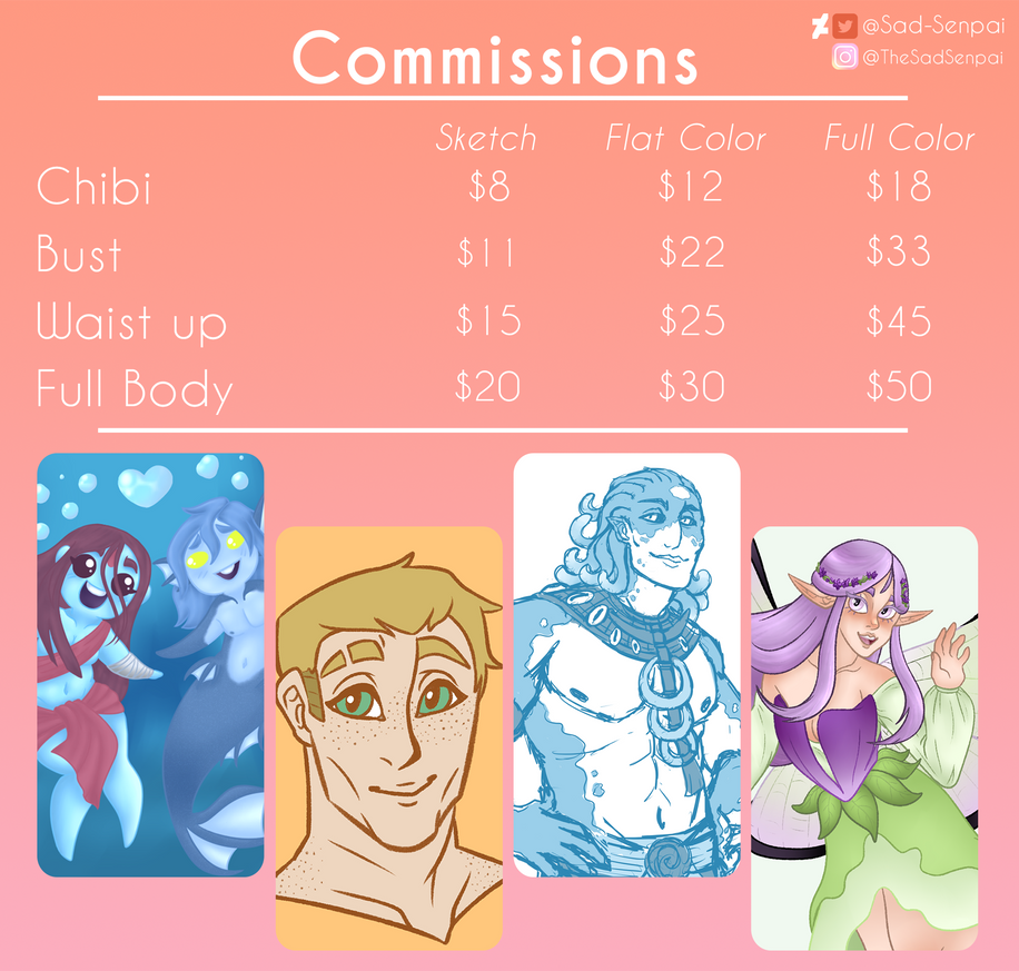 OPEN Commissions Chart! by Sad-Senpai