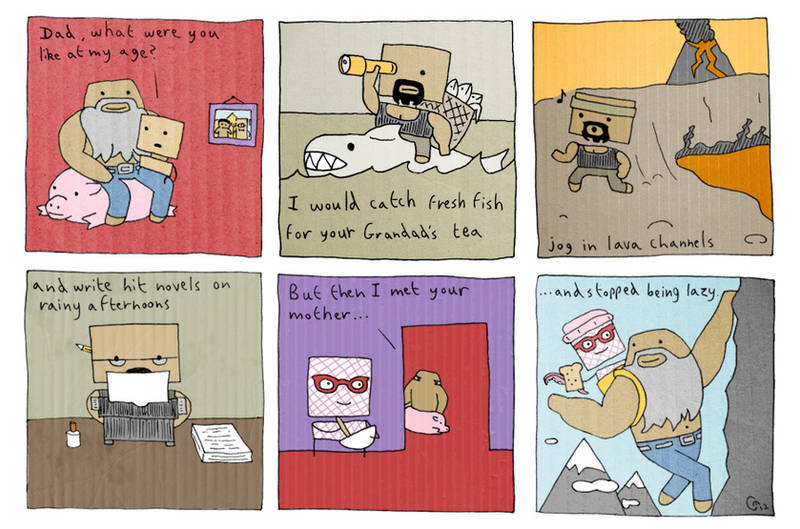 Cardboard Carls Childhood by JaffaCakeLover