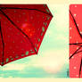 red umbrella in the sky...