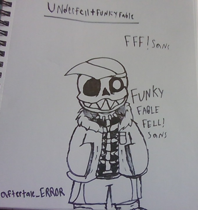 FFF! sans / funky fable fell sans by Kriscrimsonwood on DeviantArt