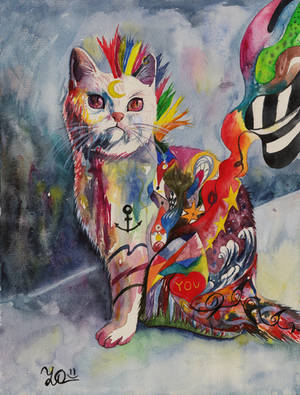 Wonder Cat (+painting video) by Sasha-Drug