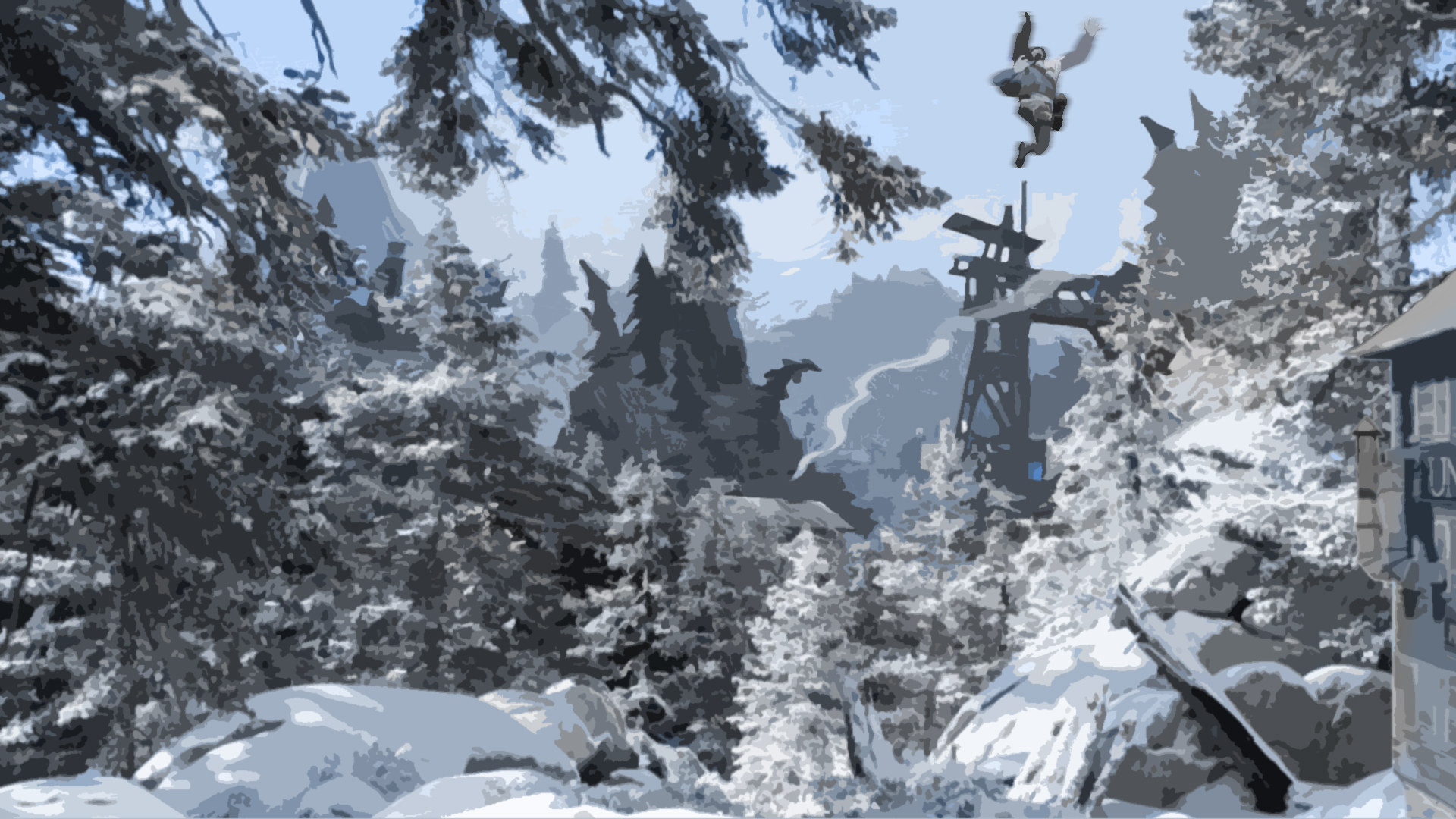 TF2 Winter Scene Desktop BG