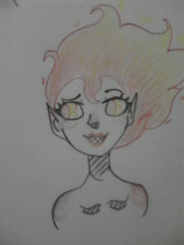 Fire chick doodle