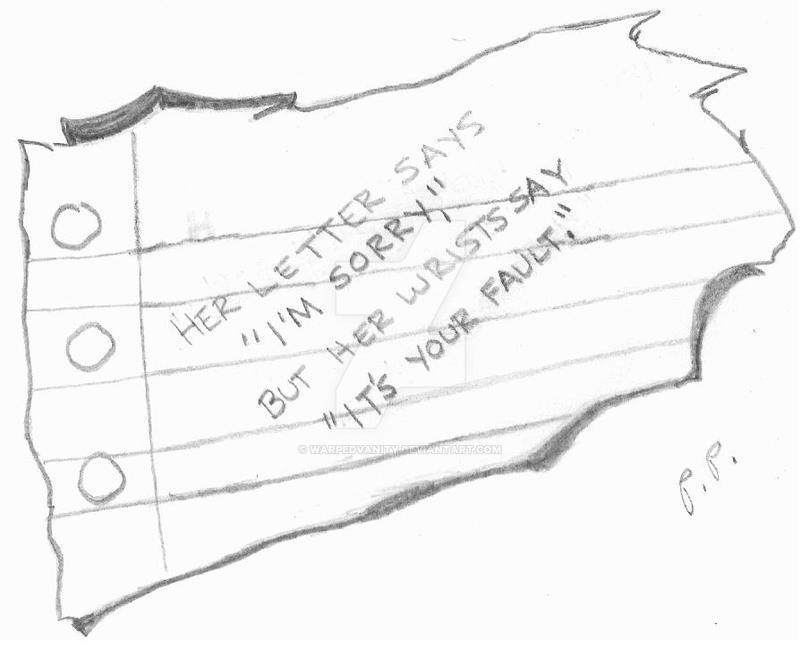 Sorry Letter Ripped Up Her Letter Says 'I'm Sorry' by WarpedVanity on DeviantArt