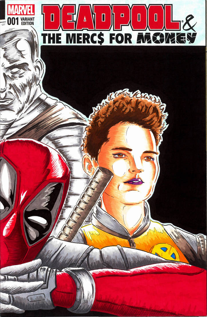 Deadpool front sketch cover by Bowthorpe on DeviantArt