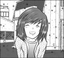 A manga girl smile..