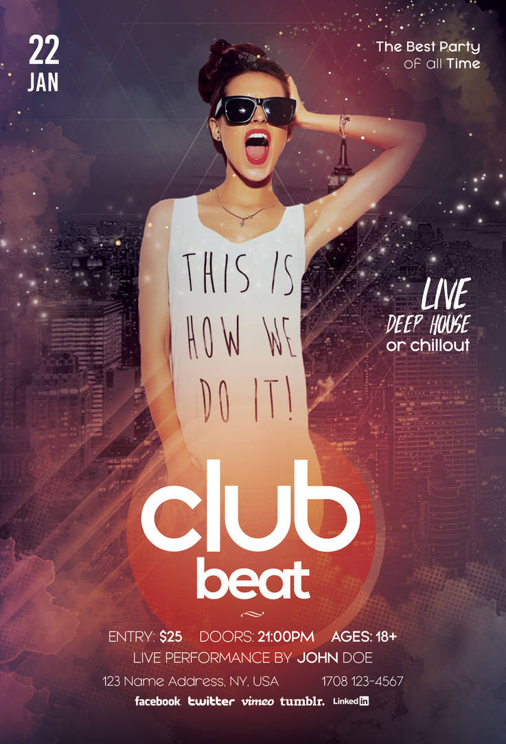 Club Beat Flyer Download Free PSD Flyers Template by stockpsd on DeviantArt