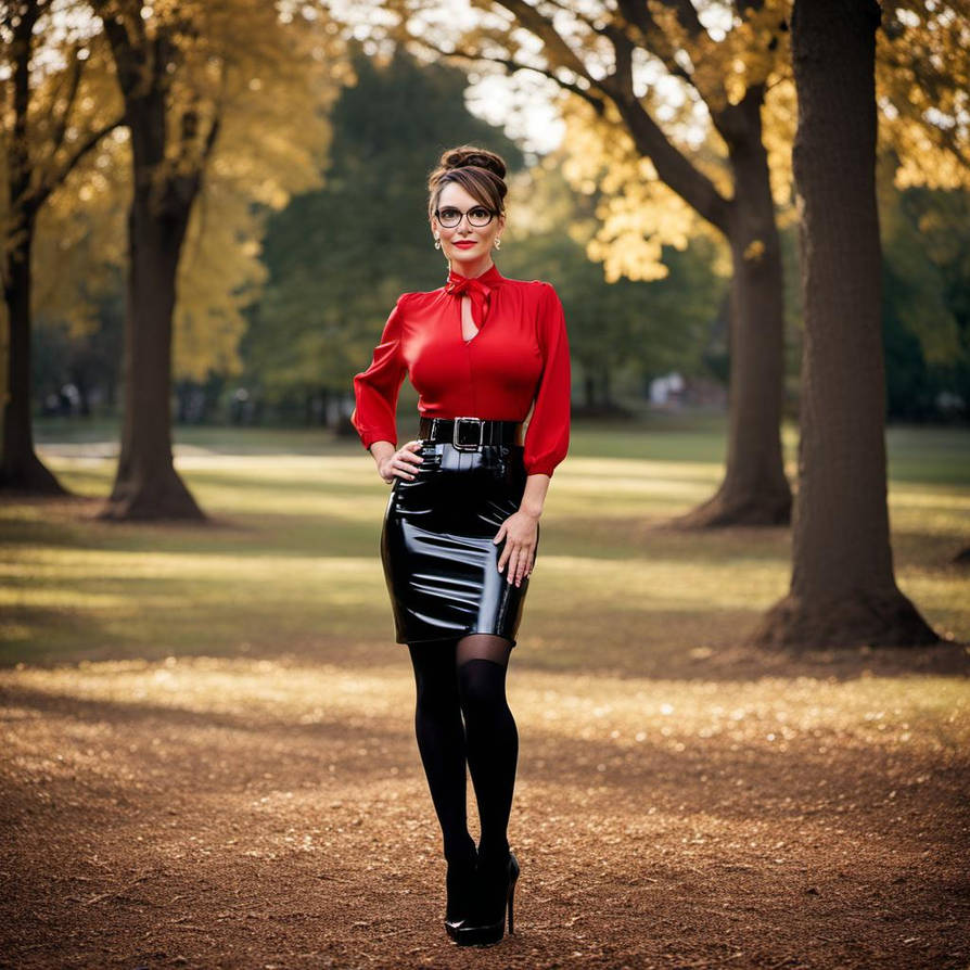 Sarah Palin Autumn latexskirt by SusanneSoutien on DeviantArt