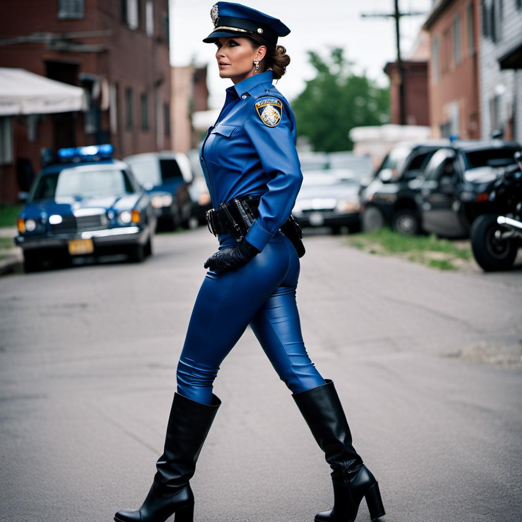 Policewoman in leather and boots by SusanneSoutien on DeviantArt