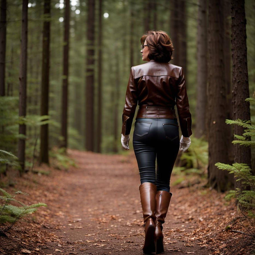 Sarah Rafferty Leather Boot Sarah with leather jeans and boots by SusanneSoutien on DeviantArt
