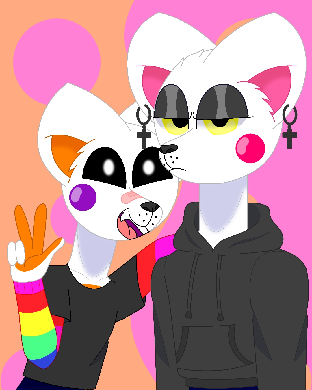 Funtime Foxy and Lolbit Fanart!! (By me)