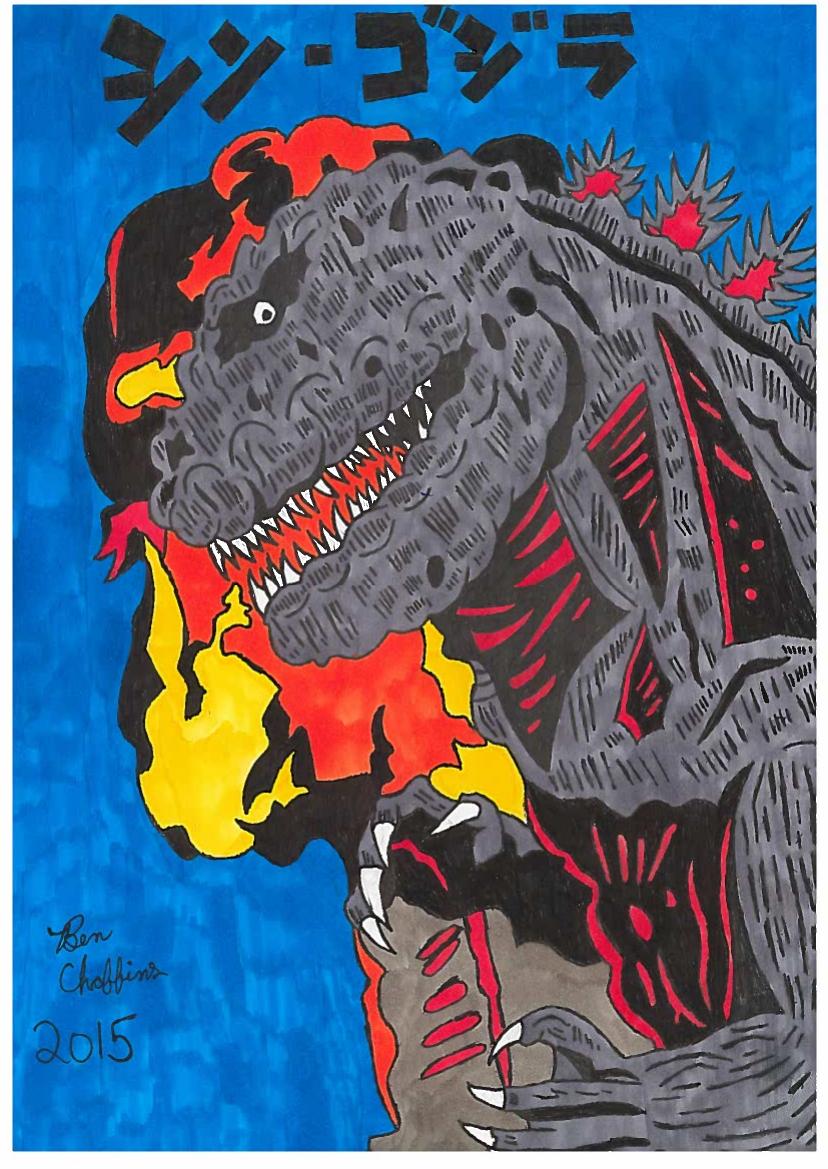 My Shin Godzilla Artwork. Scanner Quality.