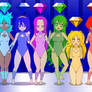 Chaos Emeralds as Females