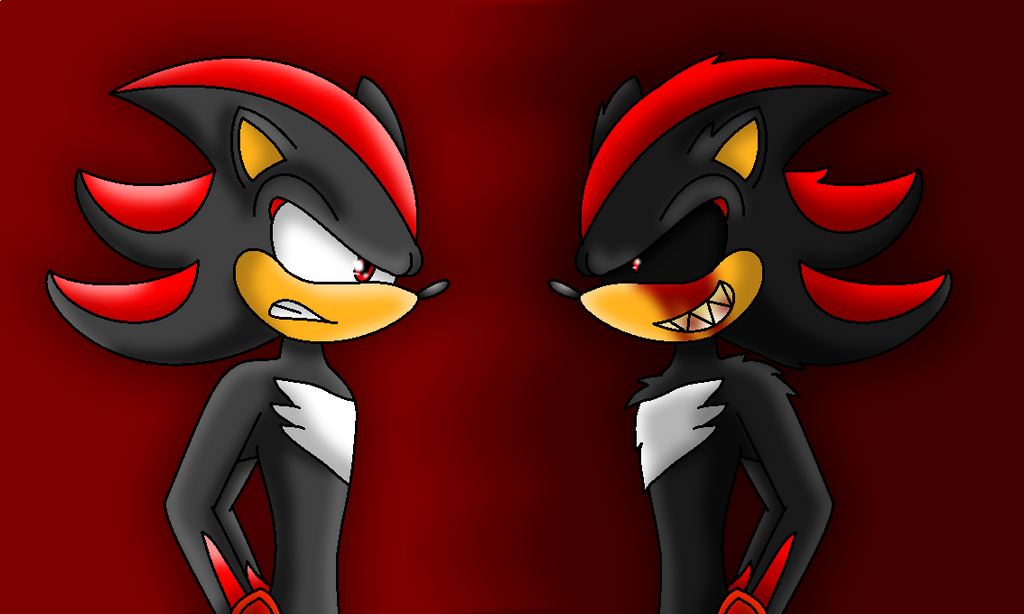 Shadow vs Shadow.exe by alexeigribanov on DeviantArt