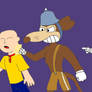 Werner Werman punches Caillou