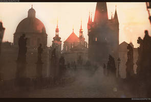 the dawn over Prague