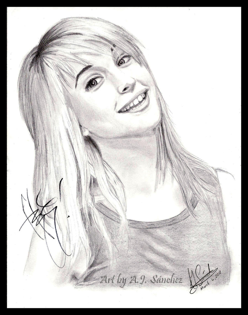 Signed Hayley Williams drawing