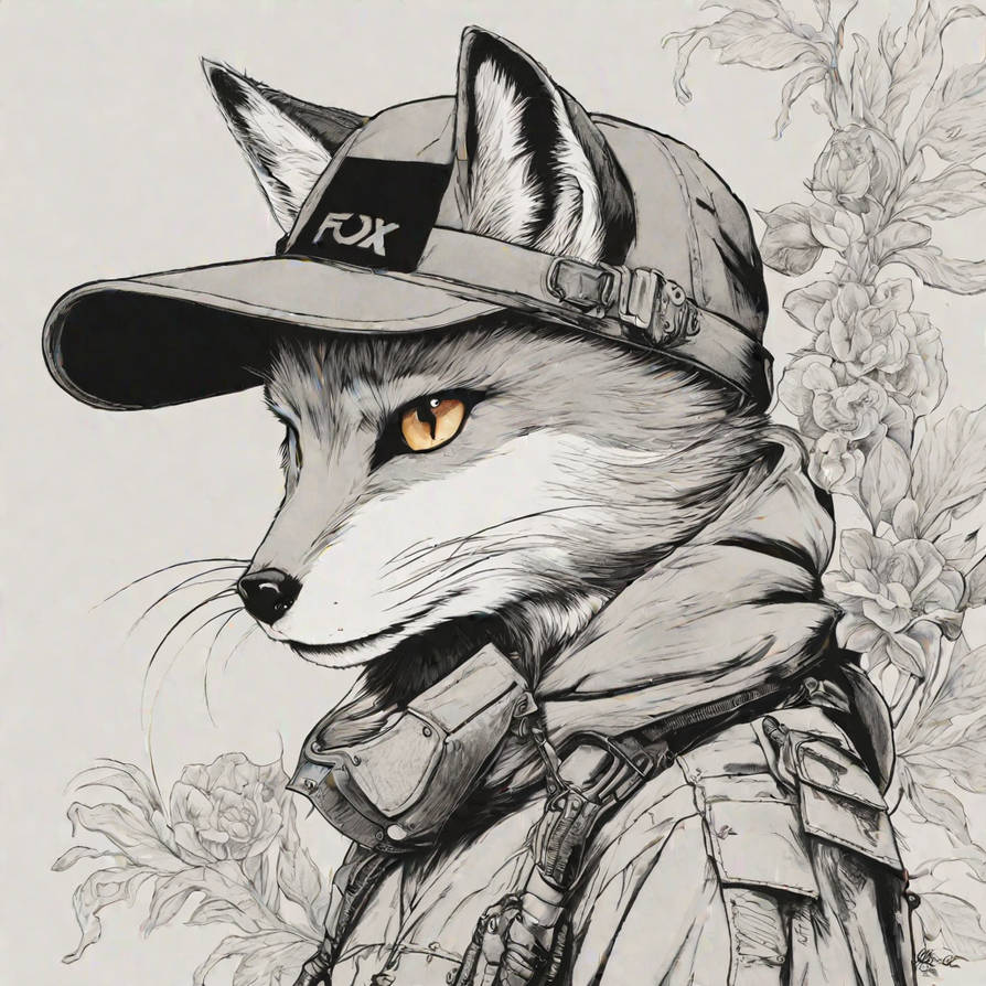 Fox Wearing a Hat in a Portrait Profile Shot by StableReflection on ...