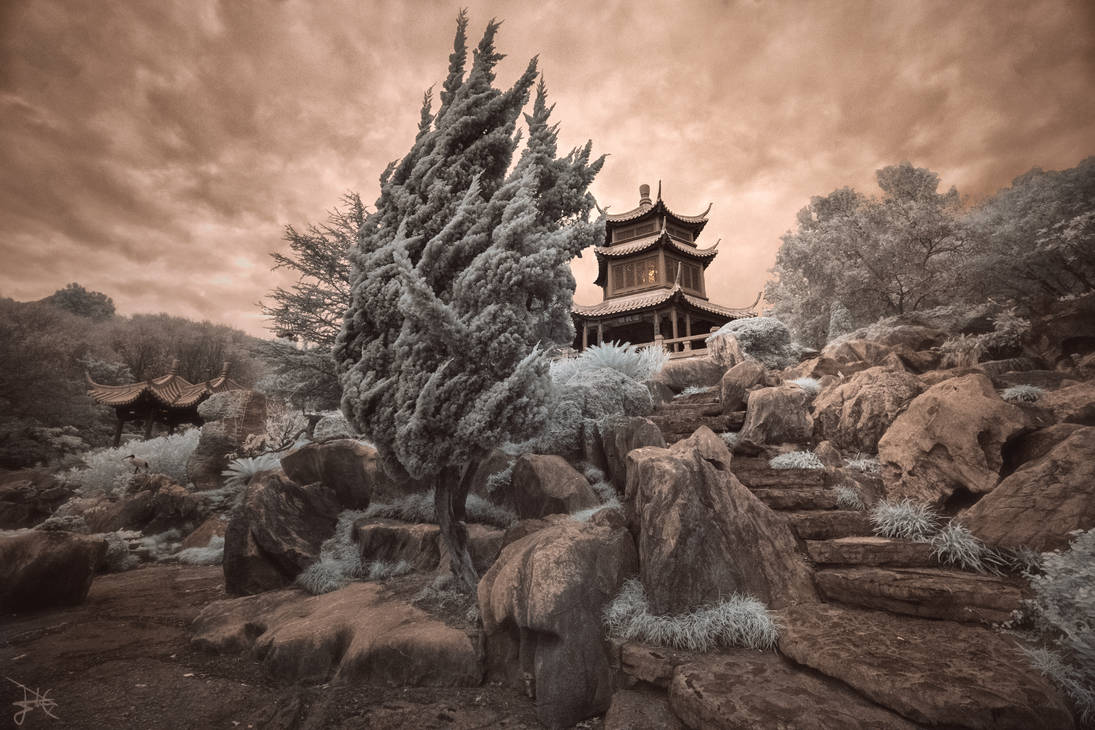 Pagoda at Dusk - Infrared by SteveCampbell Pagoda at Dusk - Infrared by SteveCampbell