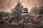 Pagoda at Dusk - Infrared by SonnarGauss