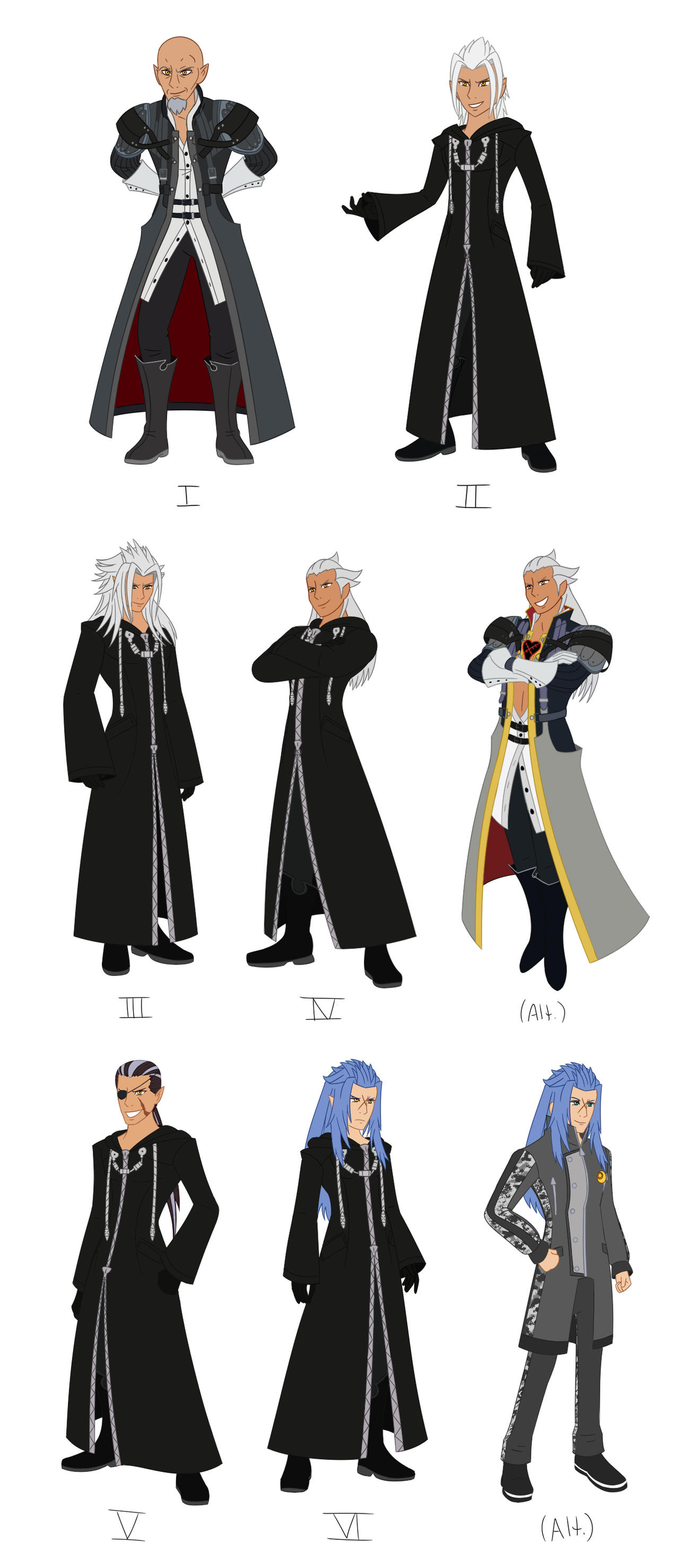 Org. XIII Upper Ranks (Keys Concepts) by MiniJen on DeviantArt