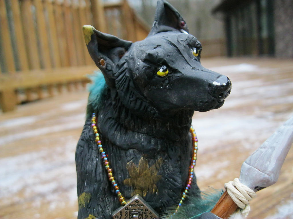 Anthro Wolf Sculp Detail 1