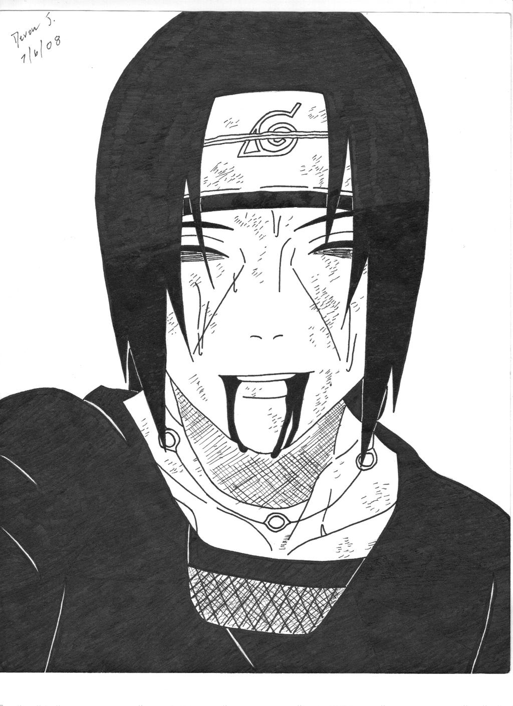 Itachi Uchiha Manga Death by UlquiorraSchiffer on DeviantArt