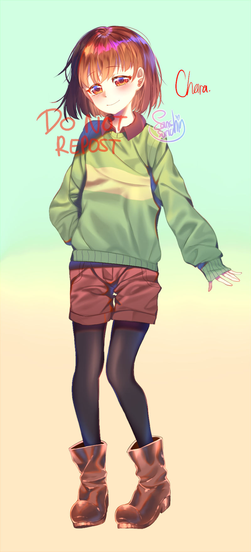 Do NOT Repost - My version of Chara by Teachiisan on DeviantArt