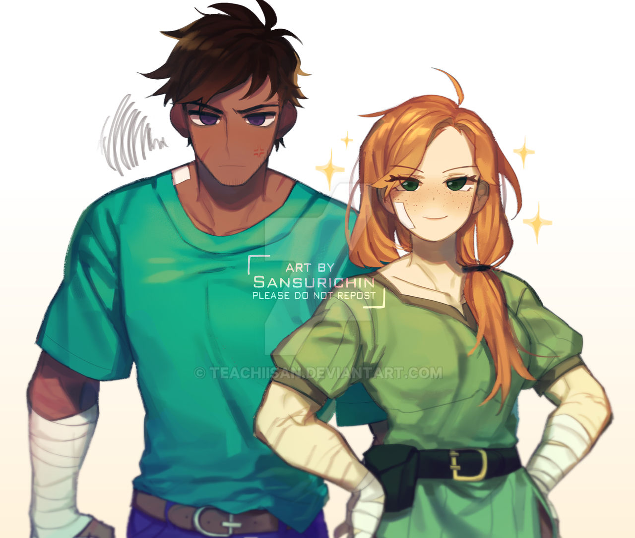 MInecraft - Steve and Alex by Teachiisan on DeviantArt