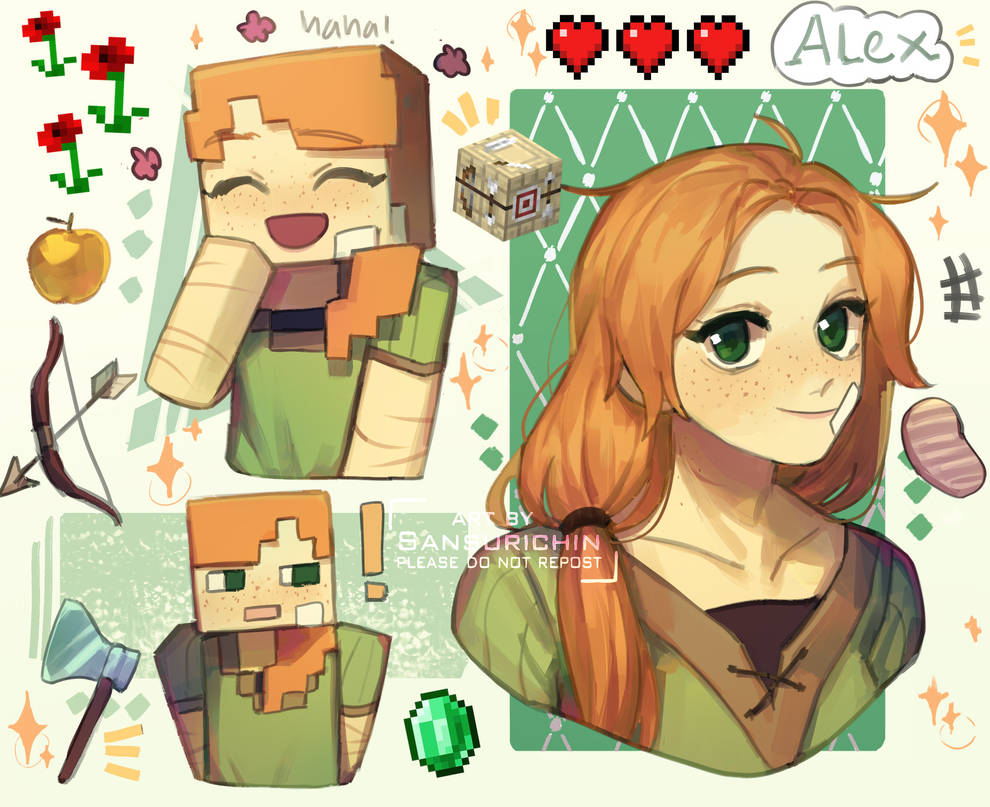 Minecraft - Alex by Sansurichin on DeviantArt