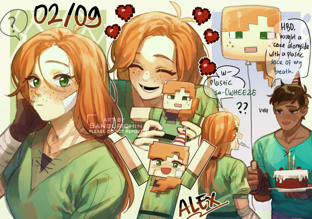 Minecraft Alex Updated Look Minecraft - Happy Birthday Alex!! by Teachiisan on DeviantArt
