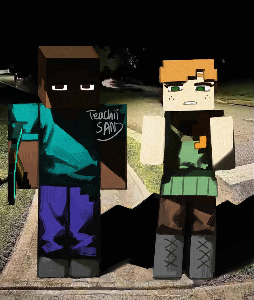 Minecraft Steve And Alex By Teachiisan On DeviantArt minecraft-steve-and-alex-by-teachiisan-on-deviantart