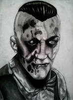 Outlast Whistleblower Eddie Gluskin Drawing  B/W